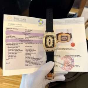 Richard Mille RM007 Gold Wrapped With Moissanite Diamonds 36mm