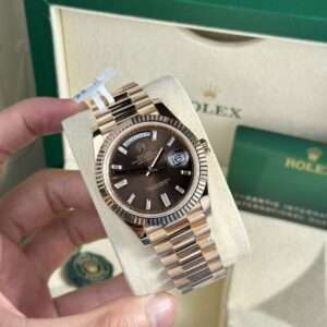 Rolex 11 Watch 18K Gold Wrapped Day-Date 228235 Brown Dial 178 Gram GM Factory 40mm