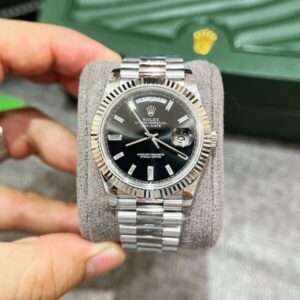 Rolex 1:1 Day-Date 228236 Black Dial With Stone Number GM Factory 40mm