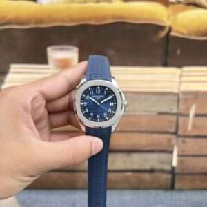 Patek Philippe 1:1 Watch Aquanaut 5168G Blue Dial Rubber Strap 42mm