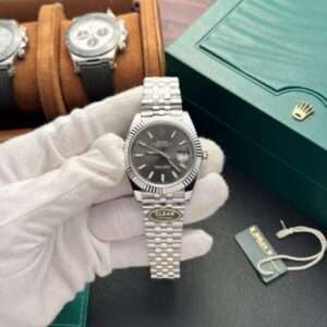 Rolex Watch DateJust 126334 Grey Dial Luminous Markers Clean Factory 41mm