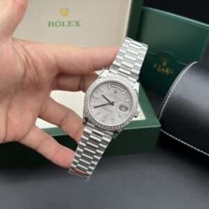 Rolex Day-Date Meteorite Dial With Stone Bezel 40mm