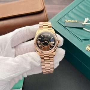Rolex 1:1 Watch Day-Date Lava Dial Rose Gold Plated 40mm