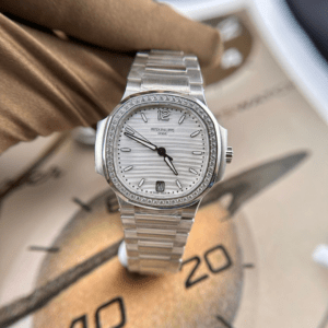 Patek Philippe 11 Watch Nautilus 7118 White With Diamond Bezel Factory 3K 35.2mm