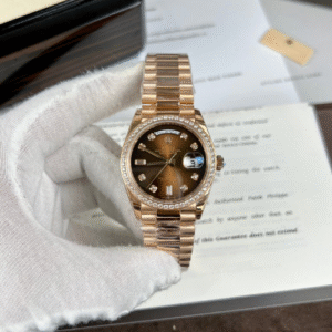 Rolex Day-Date Rose Gold Plated Chocolate Dial 36mm