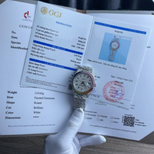 Rolex DateJust Blue Dial Full Diamond Moissanite Hong Kong 41mm