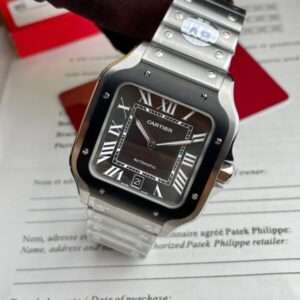 Cartier Santos WSSA0037 Grey Dial BV Factory