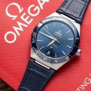 Omega Constellation Blue Dial Leather Strap 41mm