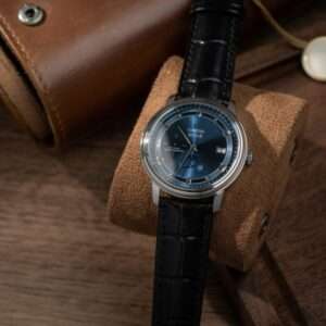 Omega De Ville Prestige Power Reserve Dial Blue Leather Strap 39.5mm