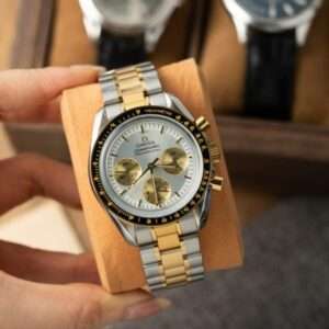 Omega SpeedMaster MoonWatch Chronogarph Demi Gold Watch 42mm