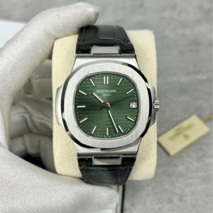 Patek Philippe Nautilus 5711 Leather Strap Green Dial 40mm