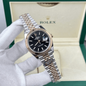 Rolex DateJust 126331 Demi Rose Gold Black Dial 41mm
